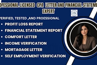 write self employment verification US CPA comfort mortgage letter loan approval