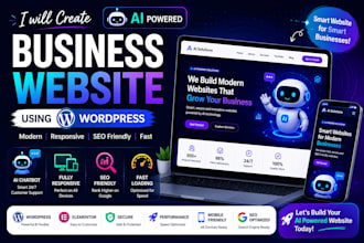 create an ai powered business website using wordpress