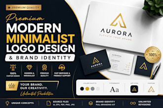 design a premium modern minimalist logo brand identity elegant branding kit