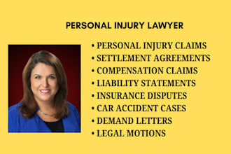 manage personal injury, insurance disputes and accident compensation cases