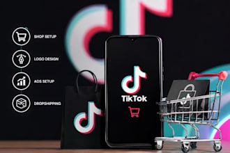 do tiktok shop setup, logo design, ads setup and dropshipping expert
