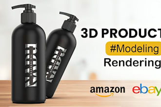 create photorealistic 3d product rendering for amazon listing images 3d mockups