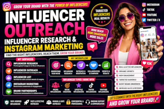 do influencer outreach, influencer research and instagram marketing