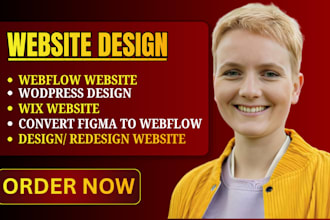 design or redesign webflow, wix and wordpress websites, figma to webflow expert