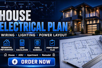 do house electrical engineering plan, wiring and load calculation
