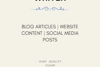 write high quality content and blog style articles