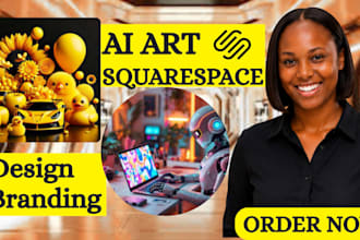 build  professional ai art portfolio and squarespace website for prompt engineer