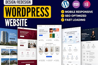 design wordpress website for business website and company website