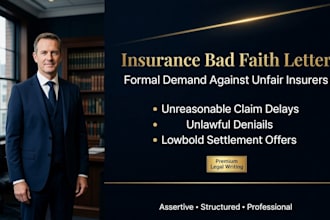 write a formal insurance bad faith demand letter