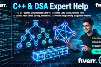 solve c oop and dsa problems and programming assignments