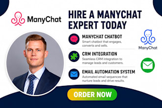 manychat chatbot, CRM integration, email automation system