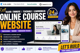 build kajabi thinkific teachable learnworld online course website