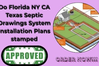 do florida ny ca texas septic drawings system installation plans stamped