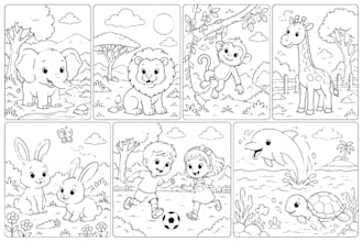 do KDP kids coloring book, KDP coloring book cover design KDP kids activity
