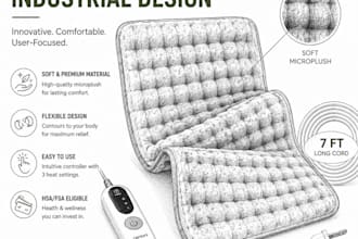design realistic 3d heating pad product industrial design