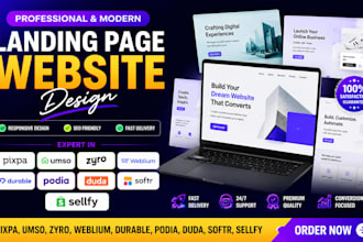 create pixpa umso zyro weblium durable podia duda softr sellfy landing page