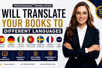 translate your book or ebook from english to german, german to english