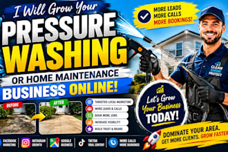 grow your pressure washing and home maintenance business online with smm