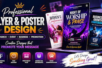 create creative church flyer event flyer animated flyer and poster design