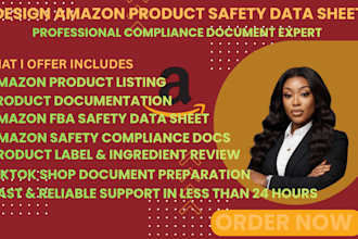 create cosmetic safety data sheet and amazon product compliance documents