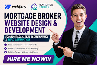 build mortgage broker website for home loan, real estate finance lead generation