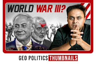 design eye catching geopolitics youtube thumbnails