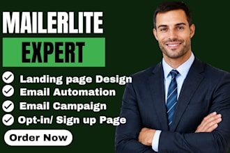 mailerlite email template, mailerlite landing page, email newsletter, automation
