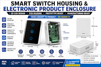 design a smart switch housing electronic product enclosure cad prototype