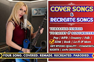recreate or remake ai song with a real female pop rock singer with high quality