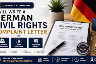 write german civil rights complaint letter employment gdpr consumer rights