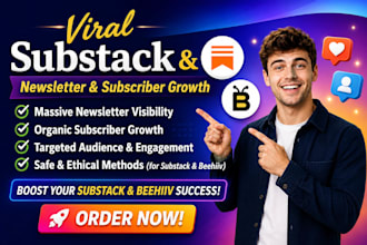 do substack promotion, substack newsletter, organic substack subscribers growth