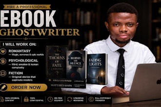 ghostwrite fiction ebook crime story dark romantasy or psychological thriller