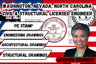 licensed architect, licensed engineer in washington, nevada, north carolina, ca