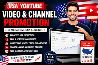 usa channel promotion USA youtube promotion to USA active audience