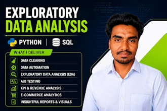 perform exploratory data analysis using python sql and power bi