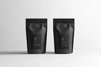 design minimal, modern and luxury packaging or label