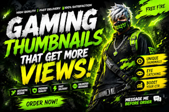 create aesthetic gaming thumbnails for youtube