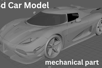 3d car model car design rc car mechanical parts car body kit for 3d printing