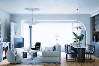 do interior design, 3d modelling and realistic 3d rendering by 3ds max, sketchup