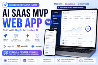 build ai saas mvp web app using replit and lovable ai