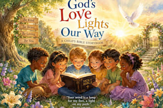 create kids bible story illustrations