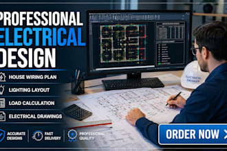 do electrical design, house wiring plan, load calculation and electrical drawing