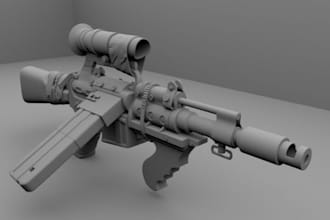 create printable 3d gun weapon models, 3d cosplay and props models for your game
