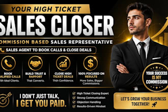 be your commision based sales representative for lead gen