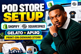 setup gelato apliiq print on demand store on shopify pod squarespace website