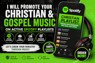promote your christian and gospel music on active spotify playlists