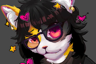 furry headshot full render