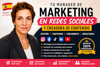 be your spanish social media marketing manager,spanish content creator