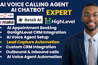 retell ai agent, ai calling agent n8n automation voice agent ghl crm integration