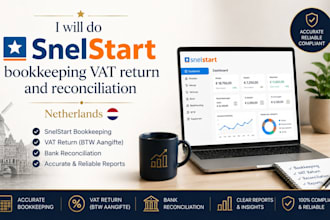 do snelstart bookkeeping vat return and reconciliation netherlands